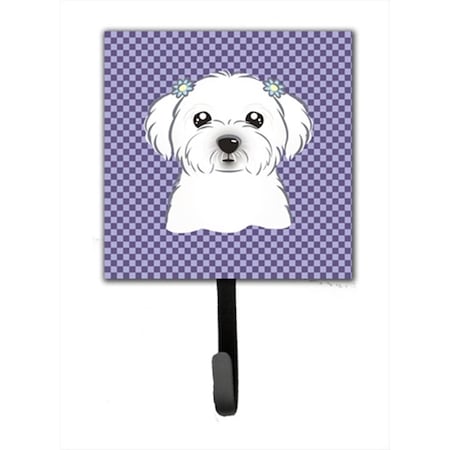Jensendistributionservices Purple Checkered Maltese Leash or Key Holder MI1719402